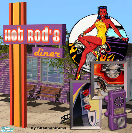 Sims 2 — Hot Rod's Diner - Decor and More by Shannanigan — Decorative necessities for Hot Rod's Diner. Includes