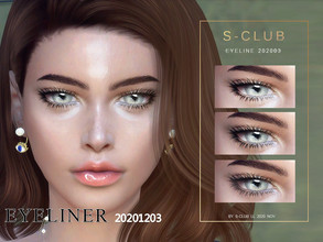 Sims 4 — S-Club LL ts4 eyeliners 202003 by S-Club — Eyeliners with lashes, 4 swatches, hope you like, thank you.
