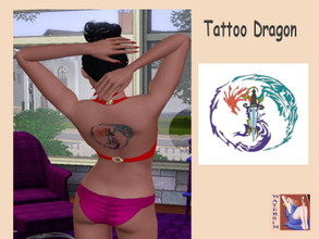 Sims 3 — ws Tattoo Dragon by watersim44 — Selfmade created Tattoo Dragon Style For Ambitions Created by Watersim44 TSR