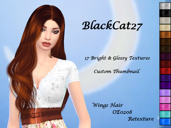 Sims 4 — BlackCat27 Wings OE0208 Retexture by BlackCat27 — Wings OE208 retexture, brought to you in 17 bright and glossy