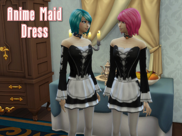 The Sims Resource Anime Maid Dress