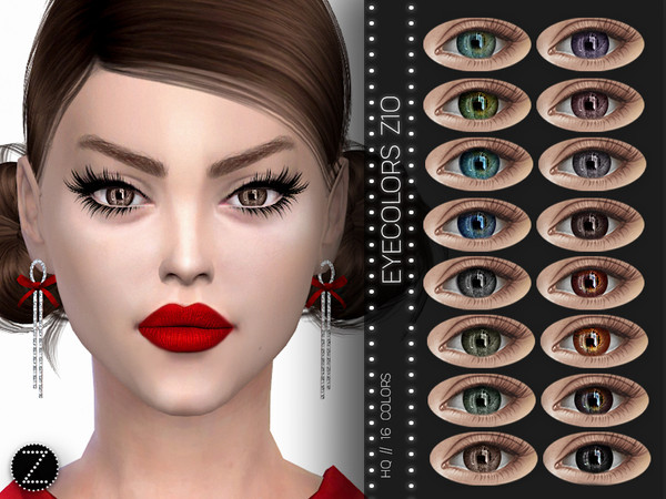 Sims 4 — EYECOLORS Z10 by ZENX — -Base Game -All Age -For Female -16 colors -Works with all of skins -Compatible with HQ