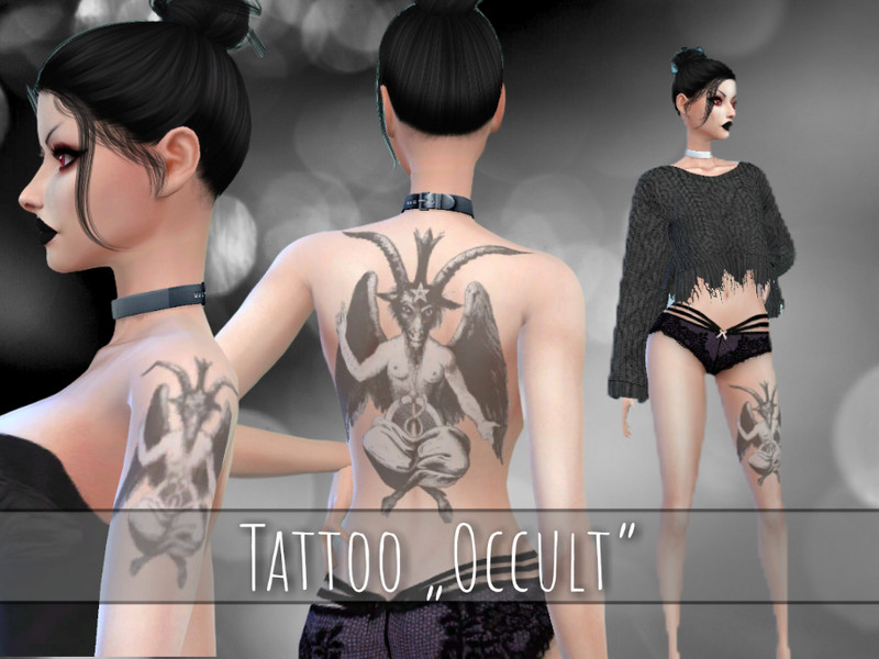Sims 4 The Sims Resource | NVS-Occult Tattoo by TSR Creator
