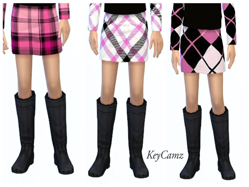 The Sims Resource PinkPlaid_Skirt