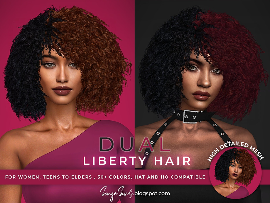 The Sims 4 Custom Content Hair Afro Forlesslasopa