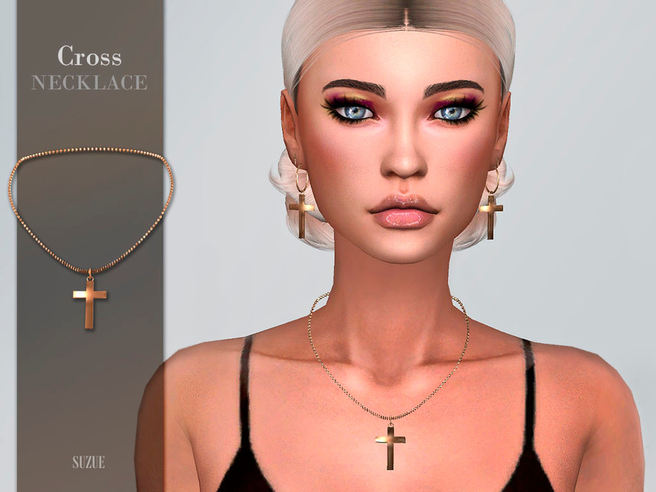 Mod The Sims - Alighieri Part II - 15 Cross Necklaces for AM & AF!