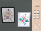 Sims 4 — Floral Wall Art by V by heyitsvern — Base game compatible Available in 6 designs