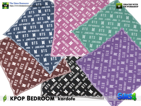 Kpop Rug The Sims Resource | kardofe_kpop Bedroom_Rug