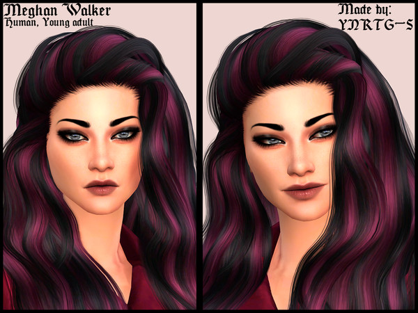 Sims 4 — Meghan Walker by YNRTG-S — Meghan is a risky and easygoing person who always gets in troubles while having