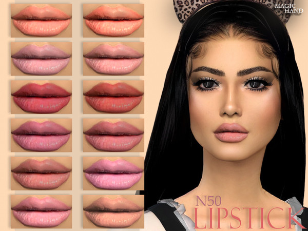 Sims 4 — [MH] Lipstick N50 by MagicHand — --16 available colors-- --Compatible with HQ settings-- --CAS thumbnail--