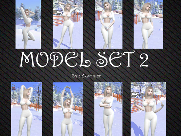 Sims 4 — Cxbryzen - Female Pose Model #2 [Posepack] by cobryzen — 8 stand pose Model Use pose player to run this posepack