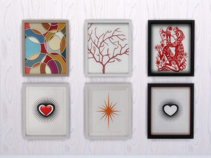 Sims 4 The Sims Resource | Scandinavian Living Designer Wall Art by TSR Creator
