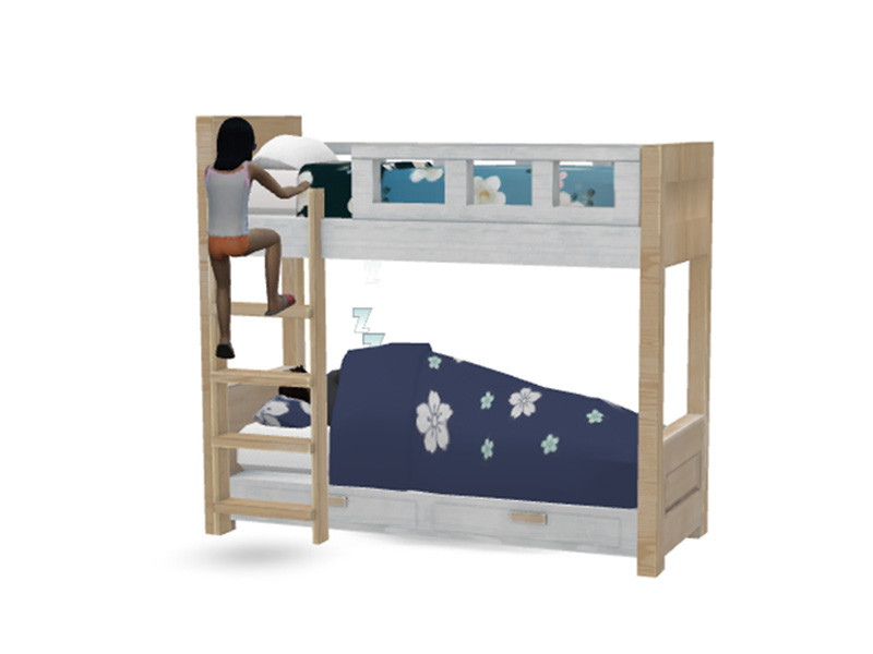 Pandasama Functional Bunk Bed, Sims 4 Toddler Bunk Beds