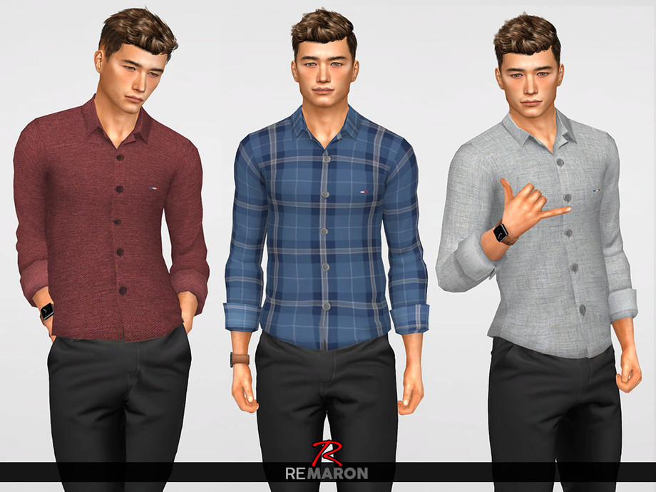 The Sims Resource - Formal Shirt for Men 01