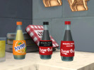 Sims 4 — Soft Drink Decor by Jalorda2 — These are three recolored fizzle bottles from the Eco-Friendly-expansion. It's a