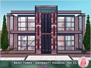 Sims 4 — Briny Tower by MikkiMur_sims — University Housing for Foxbury`s students. Size - 30x20 Type - University Housing