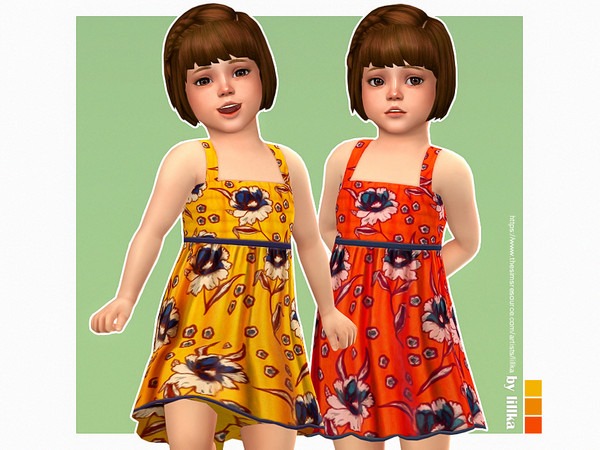 Sims 4 — Rachel Dress [NEEDS TODDLER STUFF] by lillka — Rachel Dress for Toddler Girls 3 swatches Custom thumbnail YOU