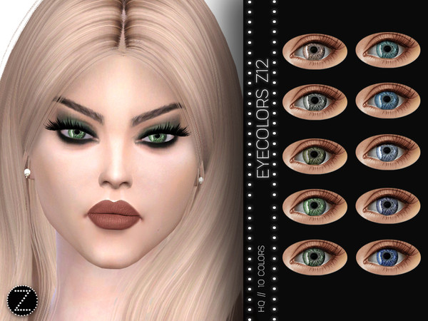 Sims 4 — EYECOLORS Z12 by ZENX — -Base Game -All Age -For Female -10 colors -Works with all of skins -Compatible with HQ
