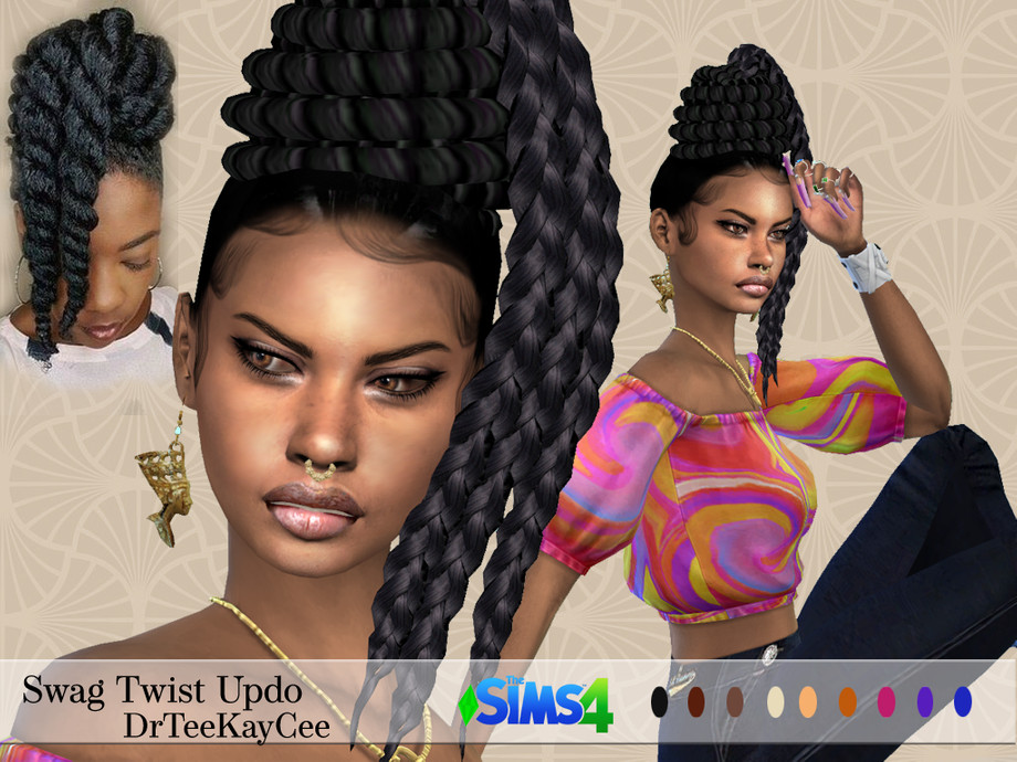 Image of Twisted updo 4b hairstyle