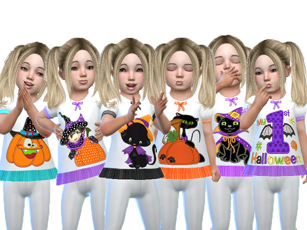 Sims 4 — My first Halloween tops (Base game) by TrudieOpp — 6 Halloween tops