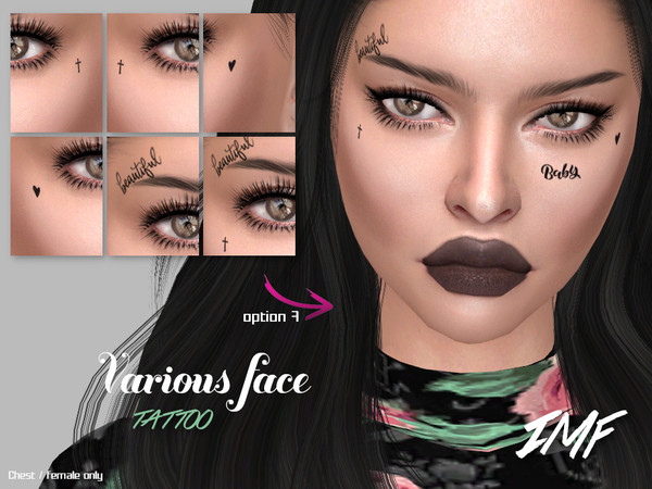 The Sims Resource - IMF Tattoo Face Various