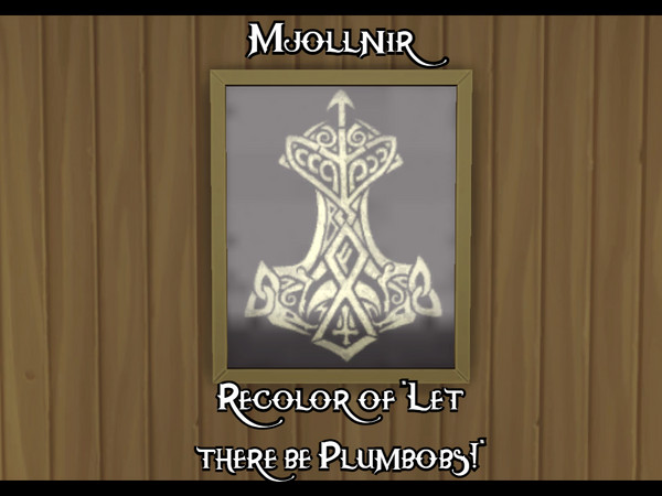 Sims 4 — Mjollnir, Thor's hammer - wall picture by TooM_cze — 