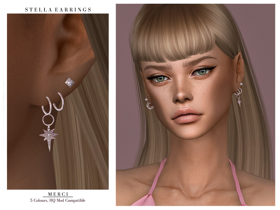 jurist at donere rør The Sims Resource - Stella Earrings
