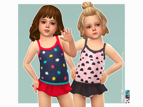 Sims 4 — Toddler Swimsuit P12 [NEEDS SEASONS] by lillka — Toddler Swimsuit P12 3 swatches YOU NEED Seasons Custom