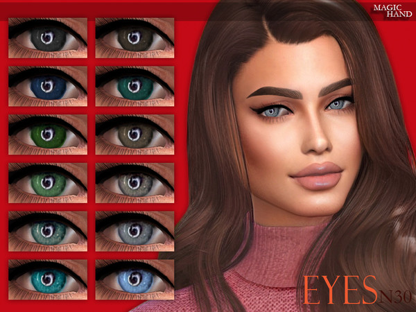 Sims 4 — [MH] Eyes N30 by MagicHand — --12 available colors-- --Compatible with HQ settings-- --CAS thumbnail-- Pictures