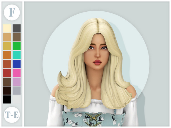 Sims 4 — Rosalie Hair - Clayified by Arenetta — Rosalie Hair: - BGC - Hat Compatible - All LOD's - EA Swatches - Mesh NOT