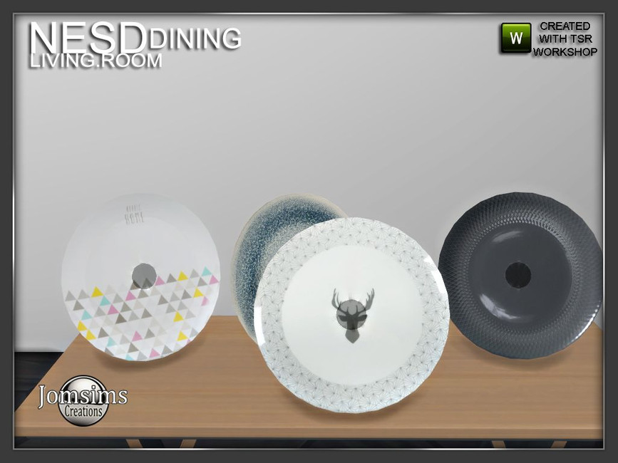 The Sims Resource Nesd dining room deco big plate