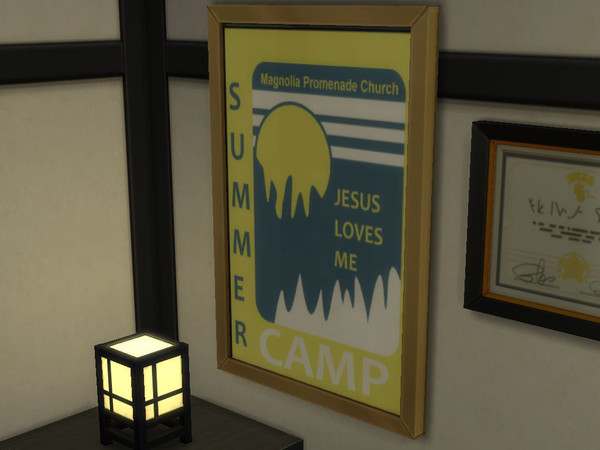 Sims 4 — Magnolia Promenade Church Summer Camp by misty4m — Magnolia Promenade Church summer camp poster , the