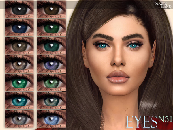 Sims 4 — [MH] Eyes N31 by MagicHand — --16 available colors-- --Compatible with HQ settings-- --CAS thumbnail-- Pictures