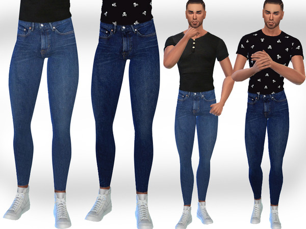 The Sims Resource - Male Sims Slim Fit Jeans
