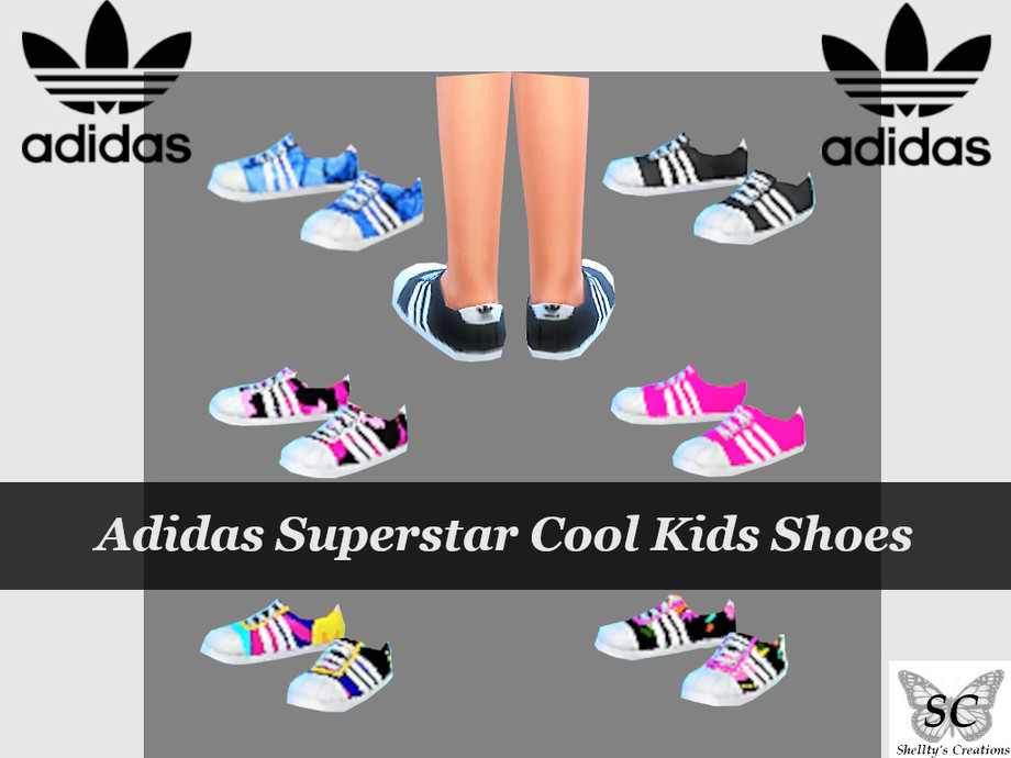 Alfombra de pies Aja Álbum de graduación The Sims Resource - Adidas Superstar Cool Kids Shoes