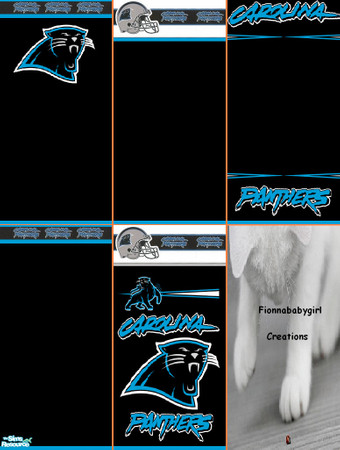 Sims 2 — NFL Panthers Walls by fionnababygirl — My husband is a huge panthers fan so these walls were inspired by him.