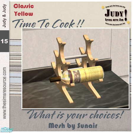 Sims 2 — Judy PMW Kitchen Yellow - WineHolder by judyhugsnoopy — Classic Yellow color with unique design. It is time to