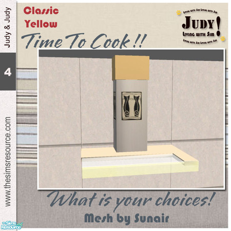 Sims 2 — Judy PMW Kitchen Yellow - Air Pump by judyhugsnoopy — Classic Yellow color with unique design. It is time to