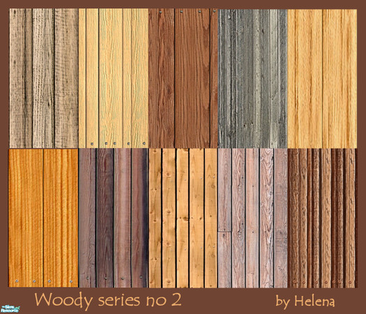 Sims 2 — Woody series no 2 by Helena — A few outside walls for your houses, now they are made of horizontally placed wood
