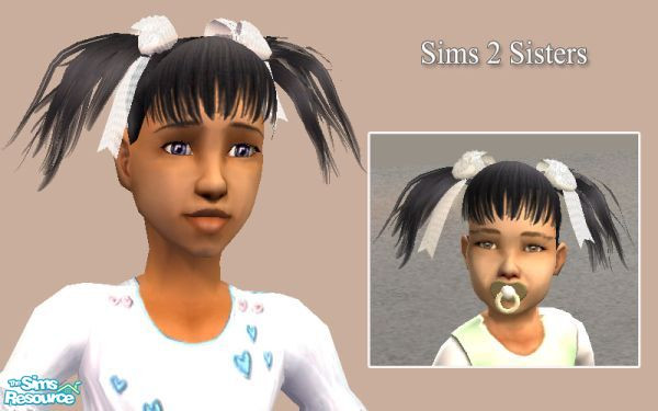 Sims 2 — S2S 'Katka' hair - 1 by sims2sisters — Hair for female toddler and child with animation. 