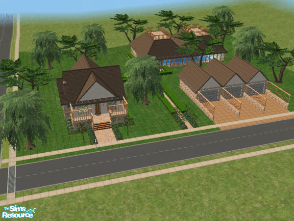 Sims 2 — New England Cottage by WitchiePoo1472 — Set on a large lot, this quaint cottage boasts an entryway, livingroom