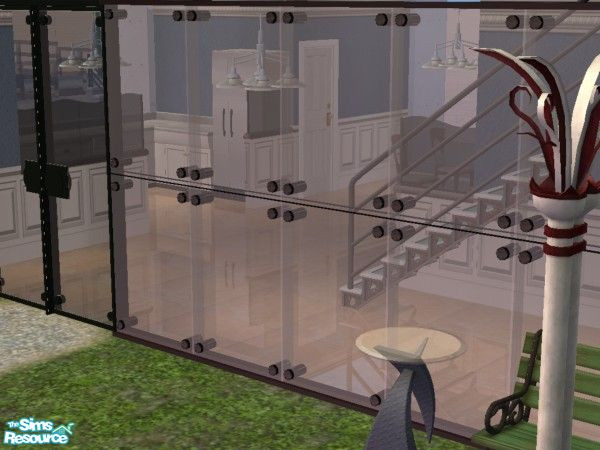 Sims 2 — Modern fullsize window No.2 -black frame by stonetower — This is black frame recolor. Its diagonal mesh is