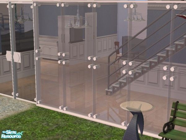 Sims 2 — Modern fullsize window No.2 -white frame by stonetower — This is white frame recolor. Its diagonal mesh is
