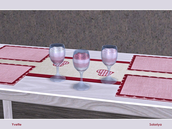 Sims 4 — Yvette. Cocktail by soloriya — Decorative cocktail. Part of Yvette set, 3 color variations, category: Decorative