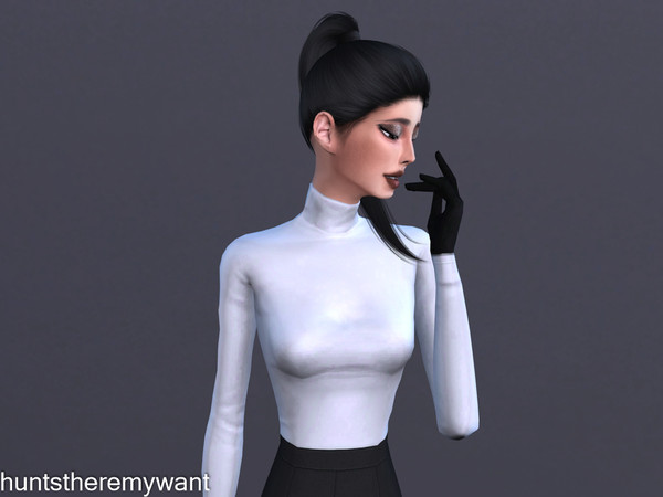 Sims 4 — Leather Gloves v1 (Sets) by huntstheremywant — Available in: 1. Black and white swatches 2. Gloves and Bracelet