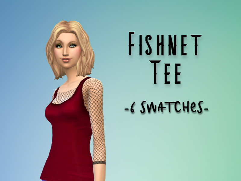 Sims 4 The Sims Resource | Fishnet Tee by TSR Creator