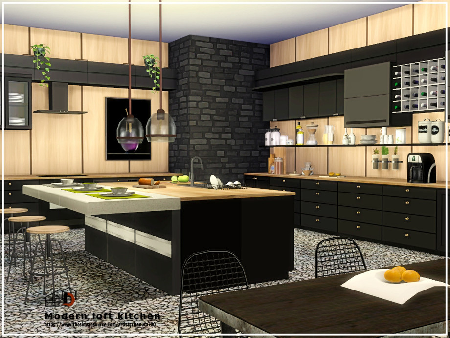 Sims 4 Cc Kitchen Opening Sims 4 Modern Rustic Kitchen Download Cc