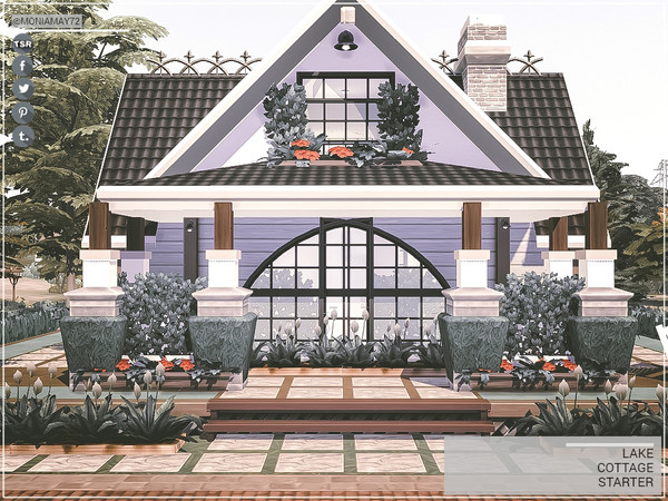 Sims 4 — Lake Cottage Starter by Moniamay72 — NoCC! - Starter House. Value: $ 17 726 only! A comfortable cheap but
