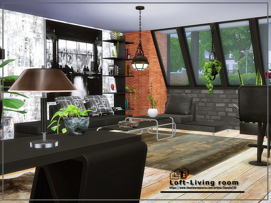 The Sims Resource - Loft-Living room