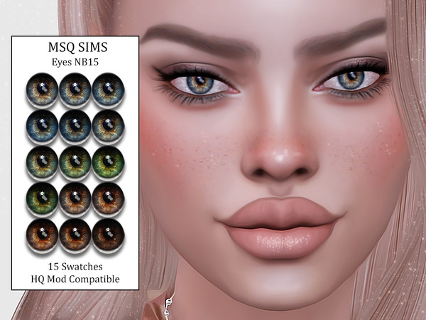 Sims 4 — Eyes NB15 by MSQSIMS — - All Genders - All Ages - 15 Colors - Glossy Effect - Facepaint Category - Custom